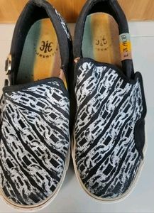Gwen Stefani LAMB Chains link Slip On black & White Casual Shoes Women's…
